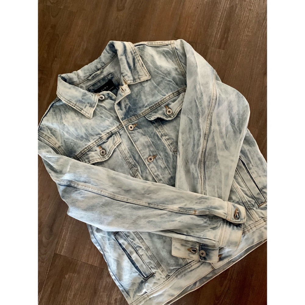 Mens Zara Denim Light Wash Sz XL